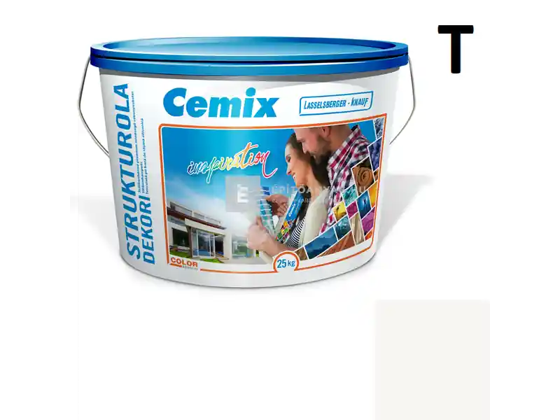 Cemix 2704 StrukturOLA Dekor diszperziós vékonyvakolat, dörzsölt 2 mm 4000 white 25 kg Prémium