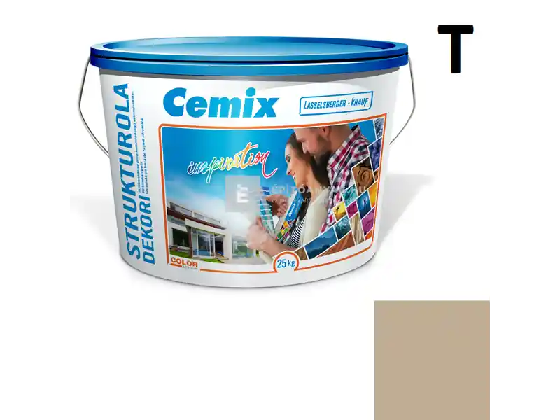 Azonnal elérhető Cemix 2704 StrukturOLA Dekor diszperziós vékonyvakolat, dörzsölt 2 mm 4937 brown 25 kg