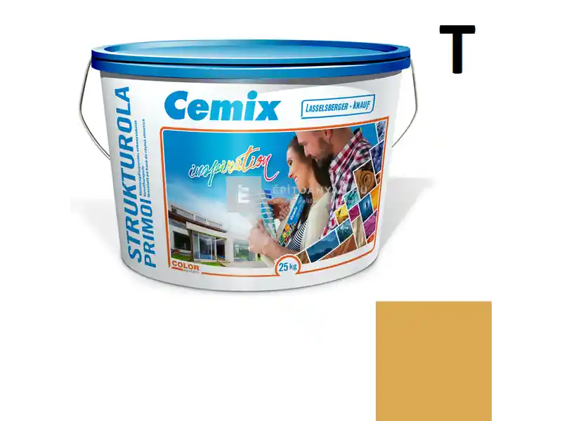 Cemix 2703 StrukturOLA Primo diszperziós vékonyvakolat, kapart 1,5 mm 4377 orange 25 kg Akciós ár