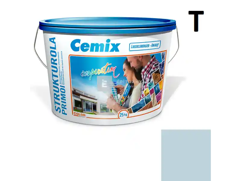 Cemix 2703 StrukturOLA Primo diszperziós vékonyvakolat, kapart 1,5 mm 4713 blue 25 kg Végkiárusítás