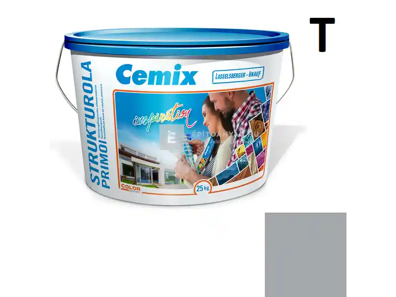 Cemix 2703 StrukturOLA Primo diszperziós vékonyvakolat, kapart 1,5 mm 5323 rock 25 kg Végkiárusítás