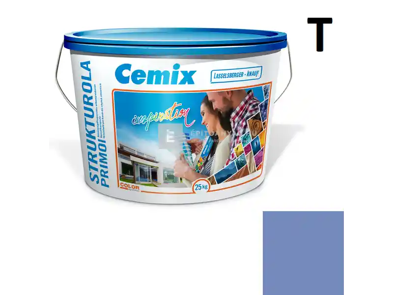 Cemix 2703 StrukturOLA Primo diszperziós vékonyvakolat, kapart 1,5 mm 6729 intense 25 kg Gyors kiszállítás