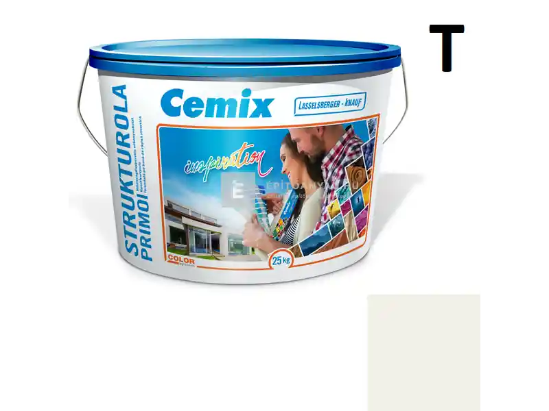 Bestseller Cemix 2703 StrukturOLA Primo diszperziós vékonyvakolat, dörzsölt 2 mm 4121 cream 25 kg