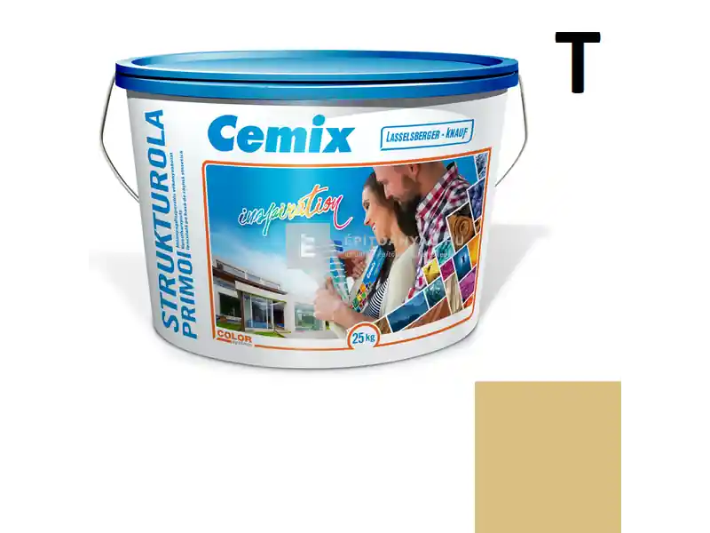 Cemix 2703 StrukturOLA Primo diszperziós vékonyvakolat, dörzsölt 2 mm 4319 orange 25 kg Akciós ár