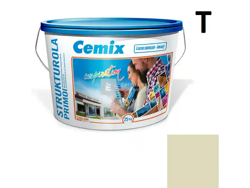 Vedd meg online Cemix 2703 StrukturOLA Primo diszperziós vékonyvakolat, dörzsölt 2 mm 4221 cream 25 kg
