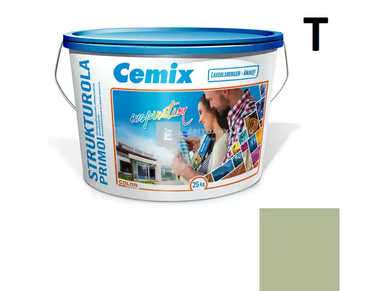 Cemix 2703 StrukturOLA Primo diszperziós vékonyvakolat, dörzsölt 2 mm 4517 green 25 kg Népszerű