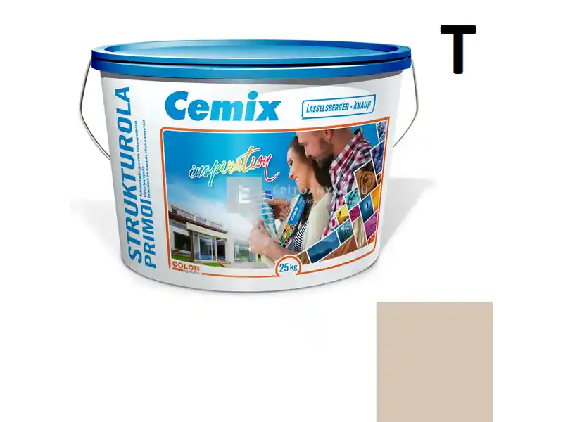 Olcsóbb Cemix 2703 StrukturOLA Primo diszperziós vékonyvakolat, dörzsölt 2 mm 4913 brown 25 kg