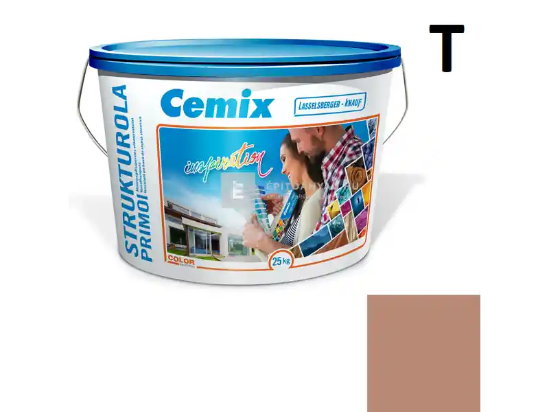 Cemix 2703 StrukturOLA Primo diszperziós vékonyvakolat, dörzsölt 2 mm 5137 rusty 25 kg Outlet