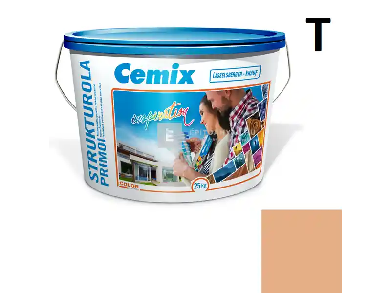 Cemix 2703 StrukturOLA Primo diszperziós vékonyvakolat, dörzsölt 2 mm 6315 intense 25 kg Exkluzív ajánlat