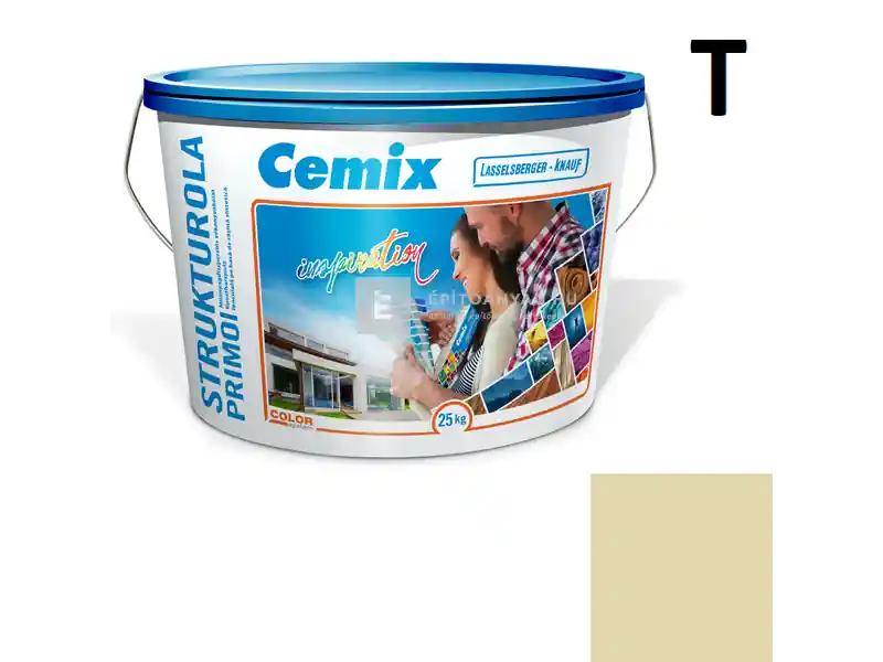 Korlátozott ajánlat Cemix 2703 StrukturOLA Primo diszperziós vékonyvakolat, dörzsölt 2 mm 6573 intense 25 kg