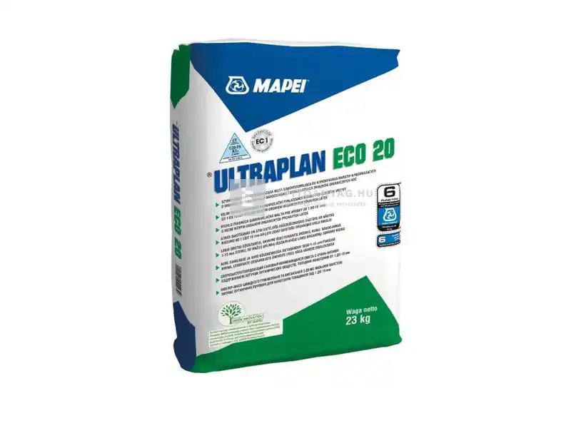 Azonnali szállítás Mapei Ultraplan Eco 20 önterülő aljzatkiegyenlítő simítóhabarcs 1-10 mm 23 kg