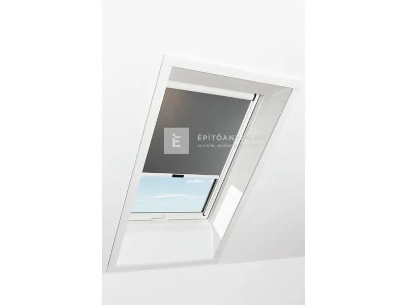 Különleges ajánlat Roto Designo ZRE R4/R7 74x140 cm, sötétszürke fényszűrő roló, fehér profilokkal