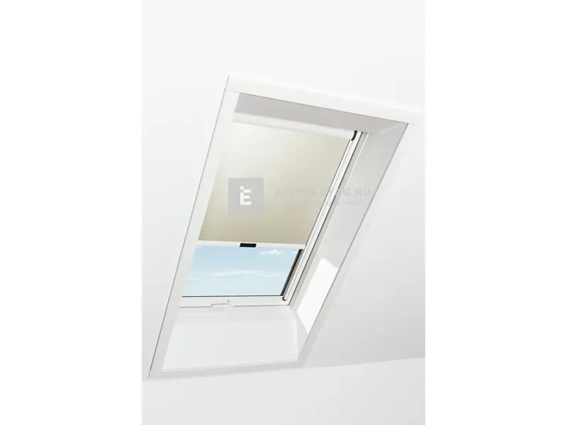 Roto Designo ZRE R6/R8 54x78 cm, bézs fényszűrő roló, fehér profilokkal Árcsökkenés