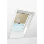 Roto Designo ZRS R4/R7 74x98 cm, sötét-bézs fényszűrő kampós roló, alumínium profilokkal Árcsökkenés