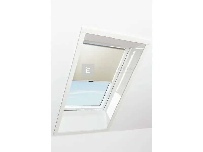 Vásárlói kedvenc Roto Designo ZRS R4/R7 74x140 cm, bézs fényszűrő kampós roló, fehér profilokkal