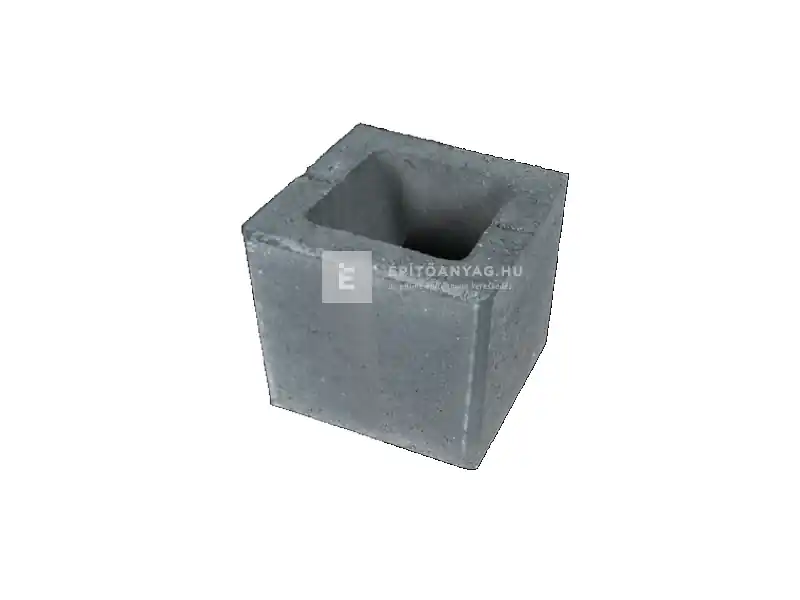 Vedd meg most újHÁZ Modern kerítéskő félkő natúr, carbon 20x20x20 cm