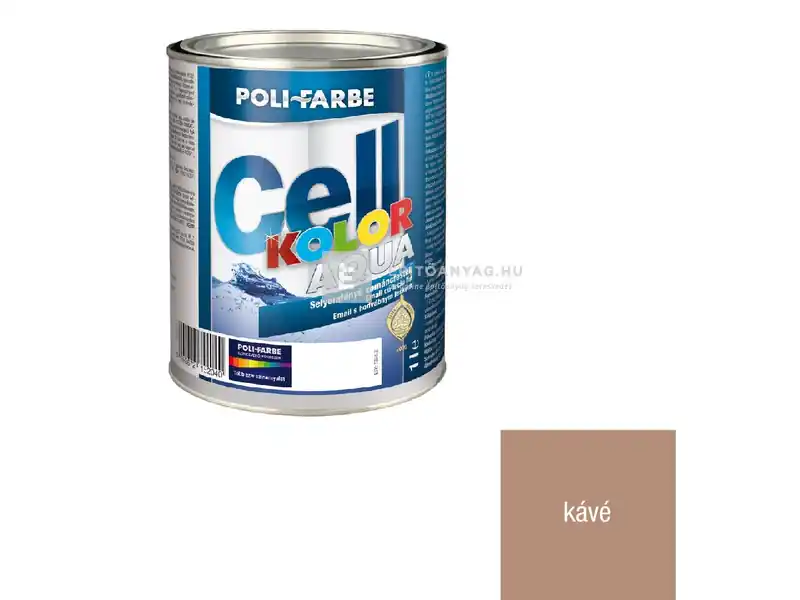 Legnépszerűbb Poli-Farbe Cellkolor Aqua selyemfényű zománcfesték kávé 1 l