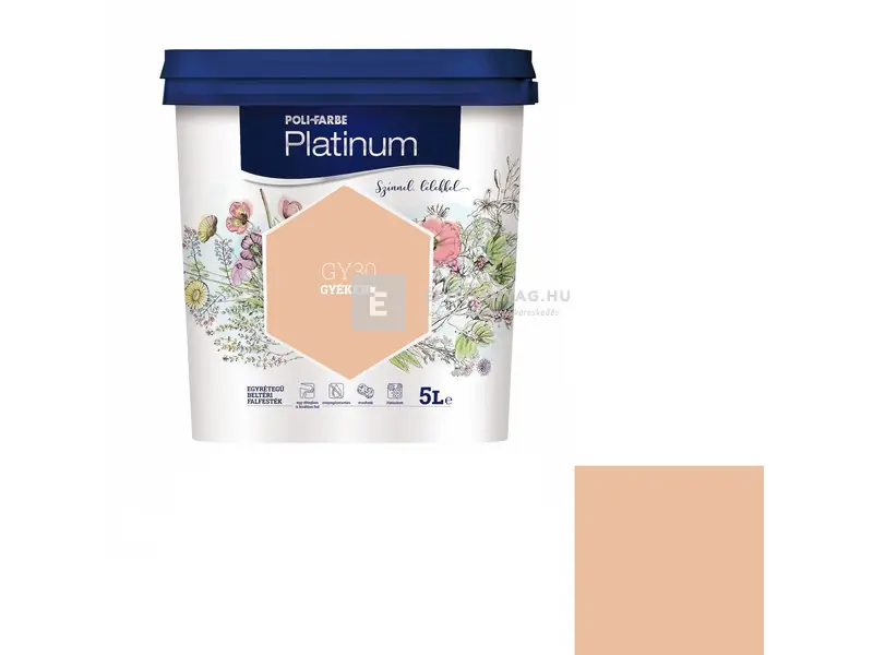 Gyors kiszállítás Poli-Farbe Platinum beltéri falfesték L40 liliom 5 l