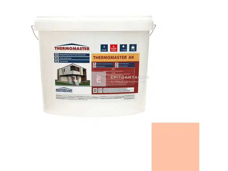 Biztonságos fizetés Masterplast Thermomaster akril vékonyvakolat, kapart 1,5 mm 15-D 25 kg