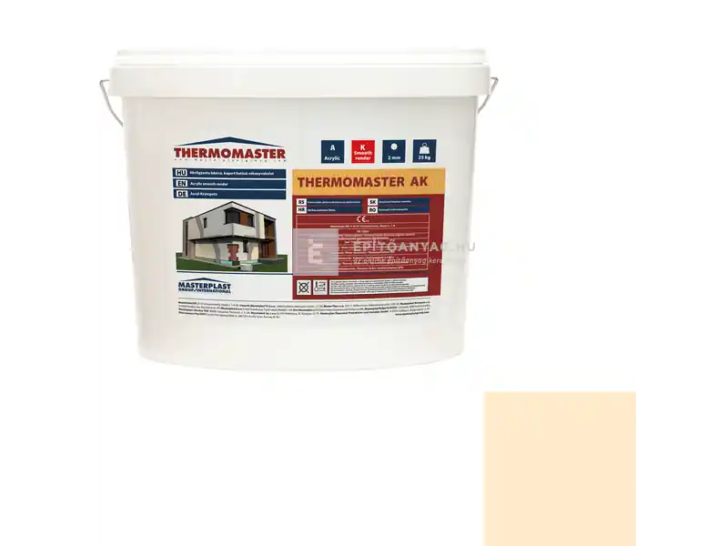 Masterplast Thermomaster akril vékonyvakolat, kapart 2 mm 01-F 25 kg Gyors kiszállítás