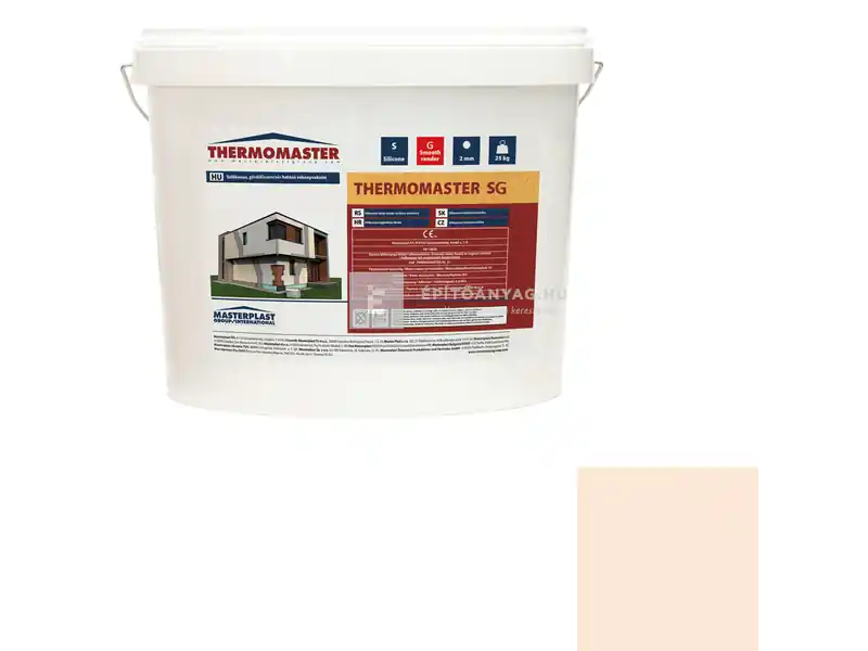 Masterplast Thermomaster szilikon vékonyvakolat, gördülőszemcsés 2 mm 08-E 25 kg Prémium