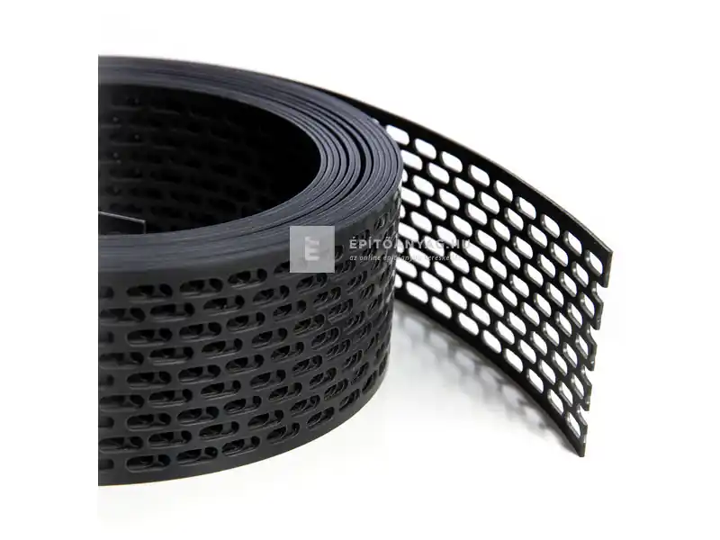 Biztonságos fizetés Ereszszellőző szalag fekete 5 cm x 5 m