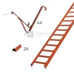 Szuper akció Hófogórács garnitúra téglavörös 20 cm x 3 m