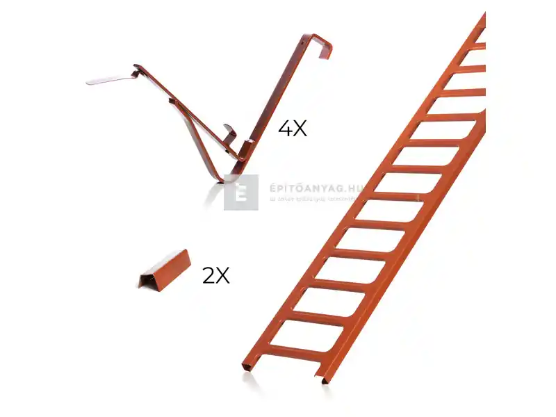 Szuper akció Hófogórács garnitúra téglavörös 20 cm x 3 m