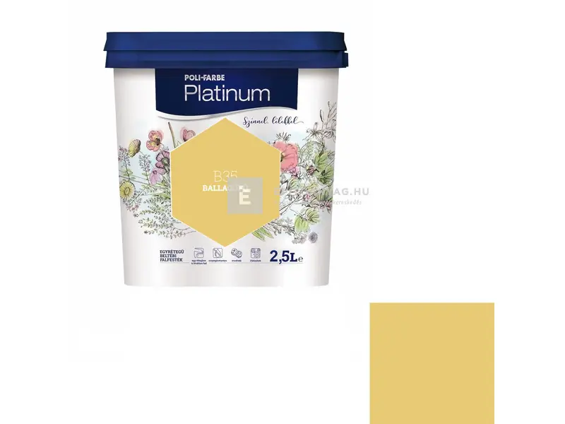 Poli-Farbe Platinum beltéri falfesték B35 ballagófű 2,5 l Kedvezmény