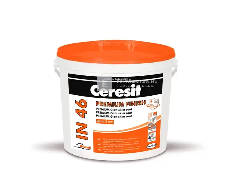 Biztonságos fizetés Henkel Ceresit IN 46 beltéri glettanyag fehér 15 kg