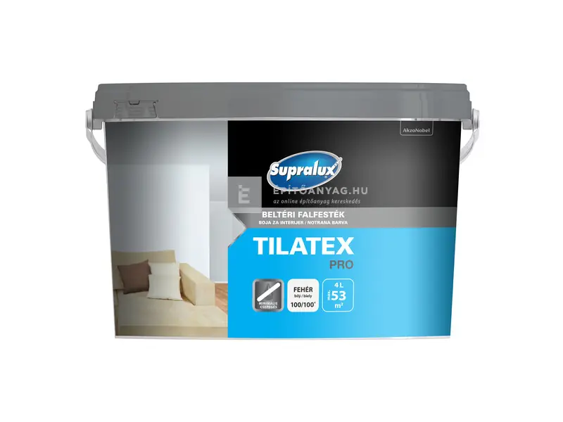 Nézd meg most Supralux Tilatex Pro beltéri falfesték fehér 4 l
