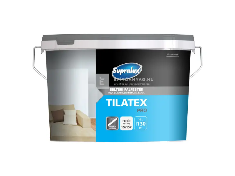 Supralux Tilatex Pro beltéri falfesték fehér 10 l Expressz szállítás