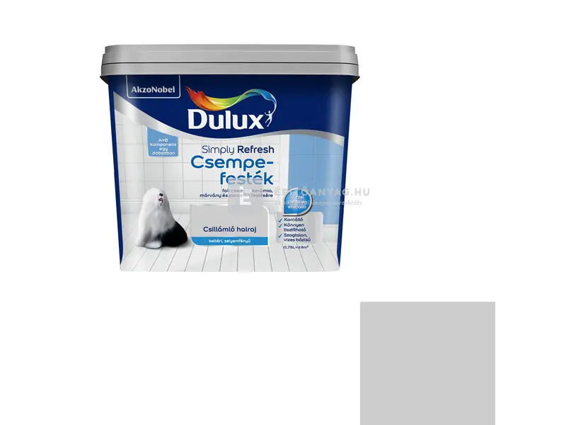 Dulux Simply Refresh Csempefesték csillámló halraj 0,75 l Végkiárusítás