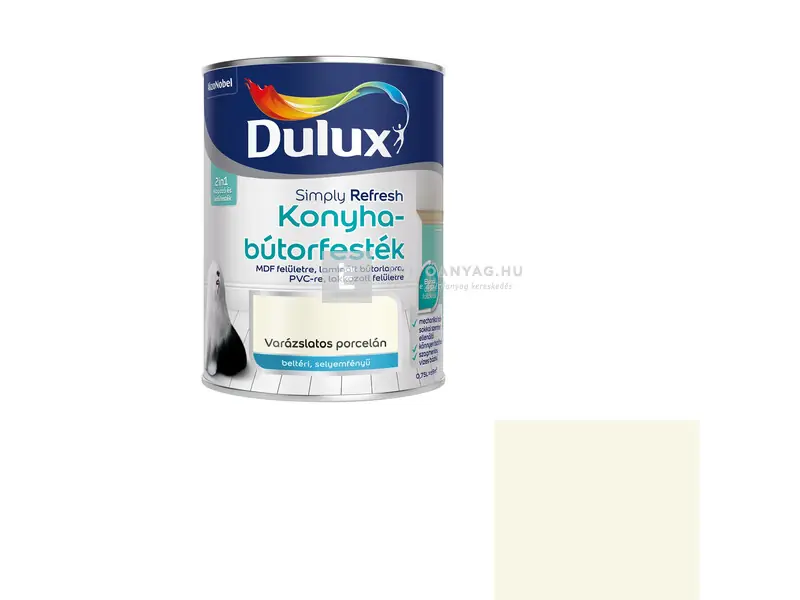 Olcsóbb Dulux Simply Refresh Konyhabútorfesték varázslatos porcelán 0,75 l
