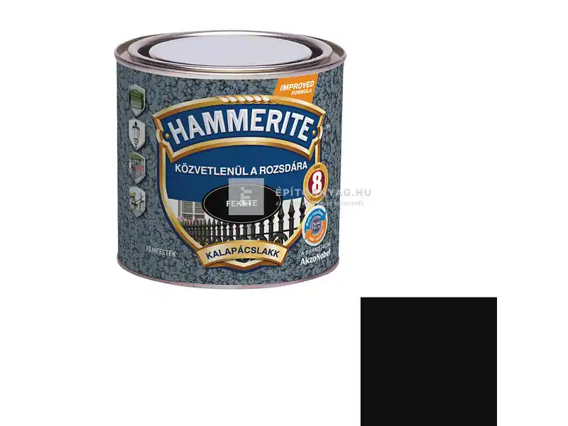 Szezonális akció Hammerite Közvetlenül a Rozsdára kalapácslakk fekete 0,25 l