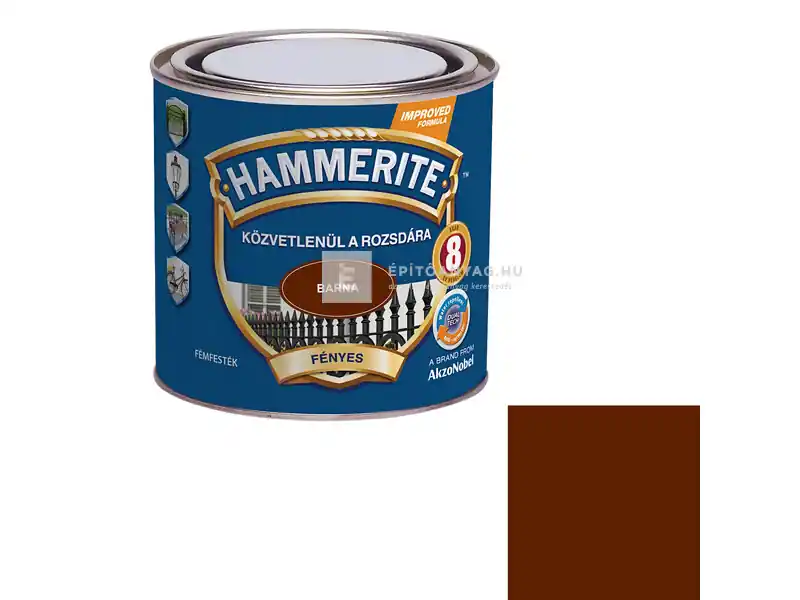 Akció Hammerite Közvetlenül a Rozsdára fényes barna 0,25 l