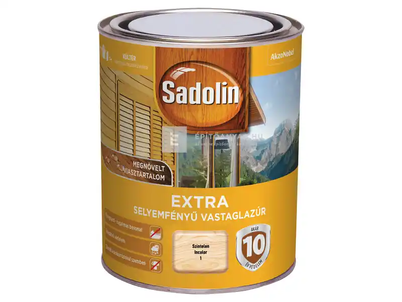 Prémium Sadolin Extra kültéri vastaglazúr selyemfényű színtelen 0,75 l
