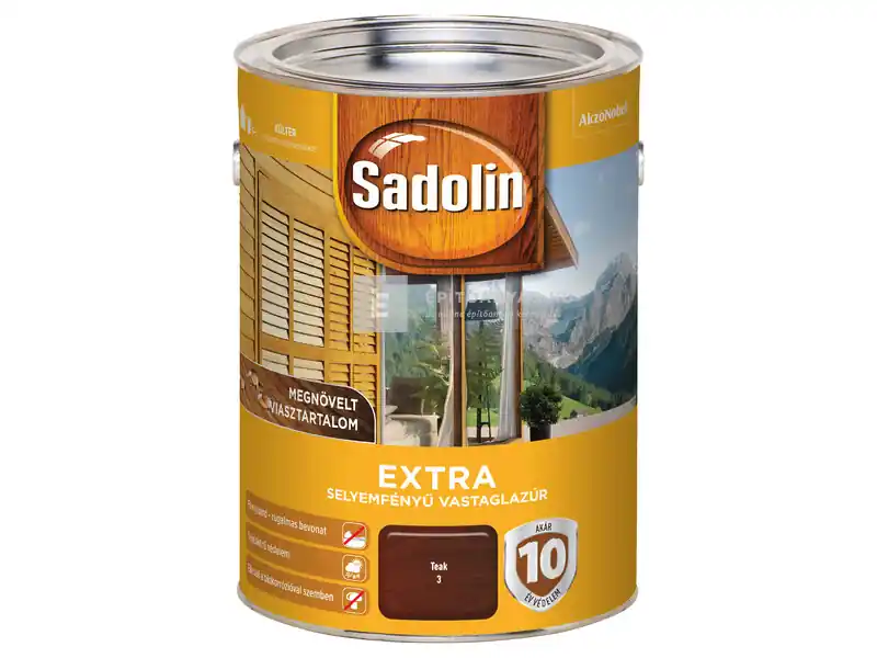 Bestseller Sadolin Extra kültéri vastaglazúr selyemfényű teak 5 l