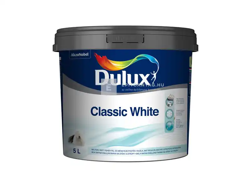 Exkluzív ajánlat Dulux Classic White matt beltéri falfesték fehér 5 l