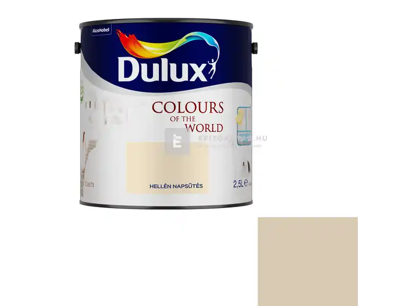 Dulux A Nagyvilág Színei matt beltéri falfesték hellén napsütés 2,5 l Olcsó
