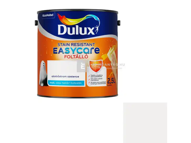 Vedd meg online Dulux EasyCare matt, foltálló beltéri falfesték alabástrom szelence 2,5 l