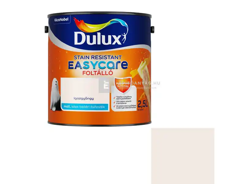 Dulux EasyCare matt, foltálló beltéri falfesték igazgyöngy 2,5 l Szuper ajánlat
