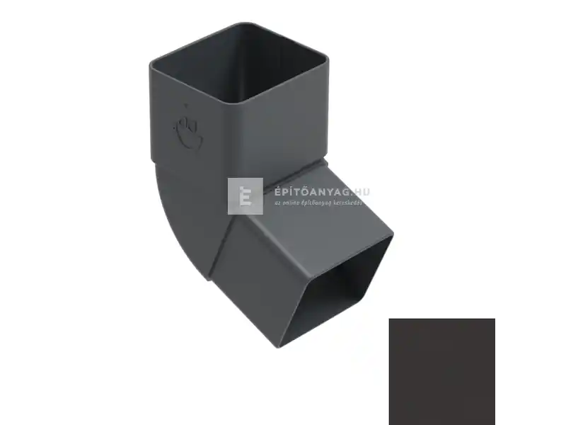 Gyors kiszállítás Galeco PVC2 080 grafit csőív 67°, 80x70 mm, szögletes