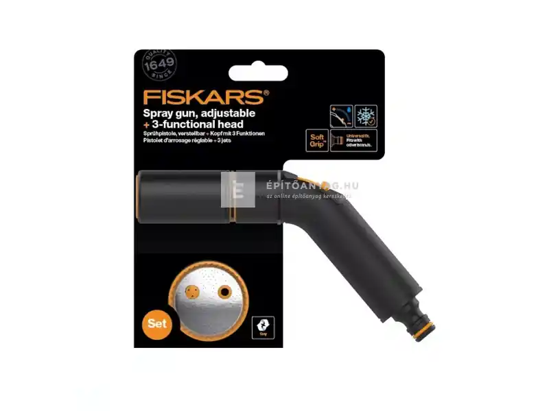 Fiskars Сomfort locsolópisztoly, állítható locsolófej + 3 funkciós öntözőfej Utolsó esély