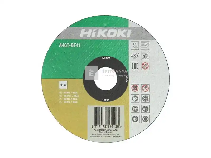 Biztonságos vásárlás Hikoki Proline prémium vágótárcsa inox 115x1,0 mm