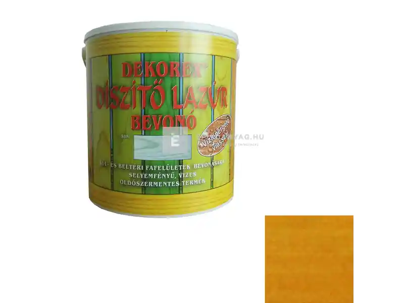 Azonnali szállítás Dekorex vékonylazúr currysárga 2,5 kg