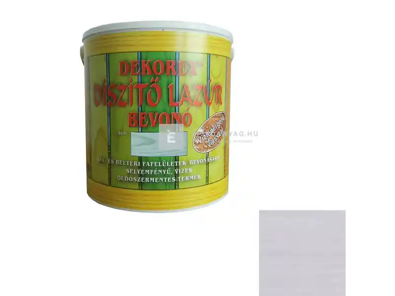 Dekorex vékonylazúr fehér 2,5 kg Szuper akció