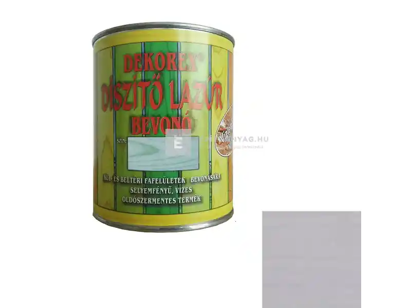 Kihagyhatatlan ajánlat Dekorex vékonylazúr RAL 7035 szürke 0,75 kg