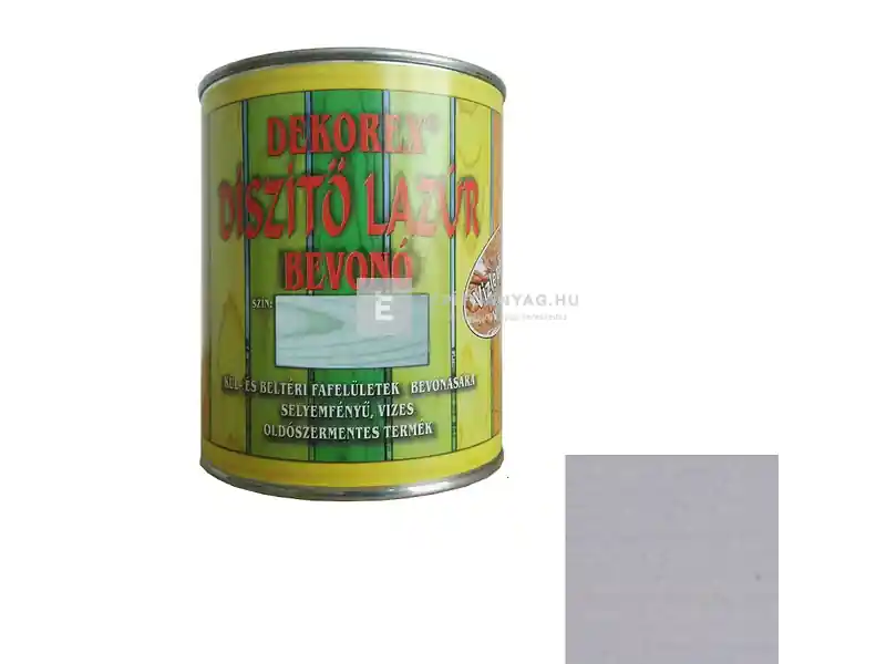 Gyors szállítás Dekorex vékonylazúr RAL 7047 szürke 0,75 kg