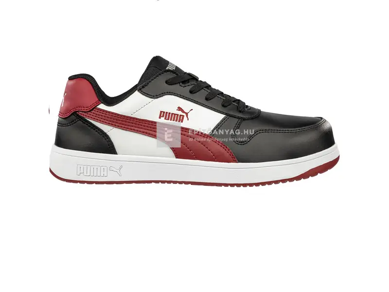 Puma Frontcourt Blk/Wht/Red Low S3L ESD FO HRO SR munkavédelmi cipő 46 Gyors szállítás